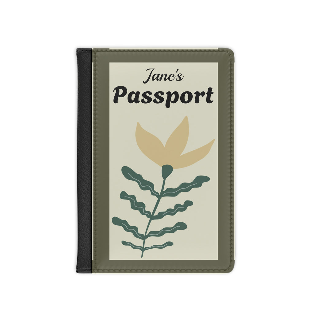 Personalized Floral Passport Cover – "Jane’s Passport" Travel Document Holder