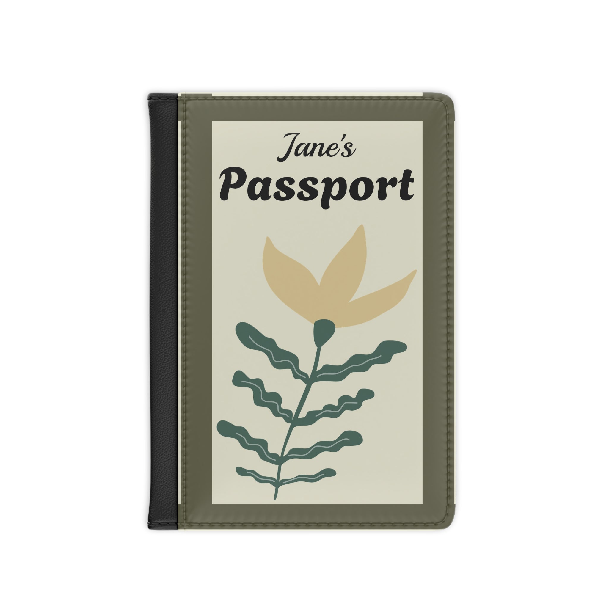 Personalized Floral Passport Cover – "Jane’s Passport" Travel Document Holder