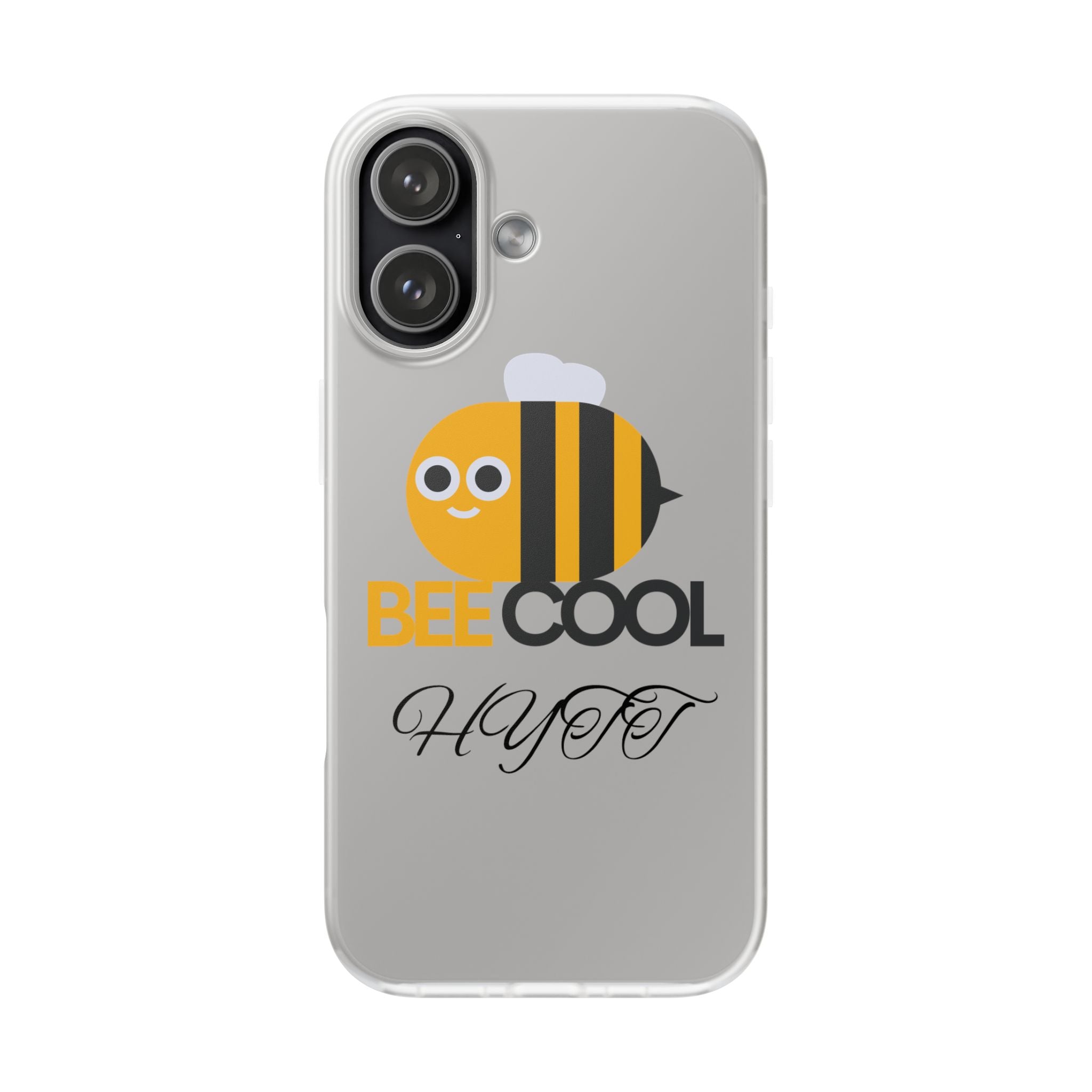 Bee Cool Chef Phone Case — Cute Bee 'Bee Cool' Hygge Clear Flexi Case